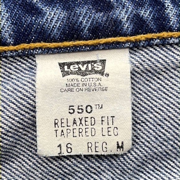 Vintage Levi’s 550 Relaxed Fit Tapered Leg Size 16 Reg M - Picture 8 of 16